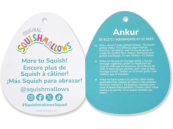 Squishmallows Original 5in Ankur The Teal Mushroom