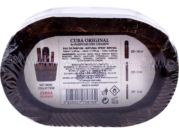 Cuba Jungle Zebra for Women - 3 Pc Gift Set 