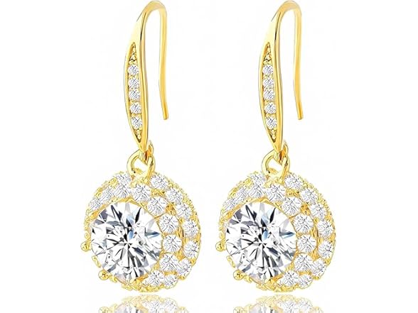 ZUMOIS 18K Gold Plated Dangle Earrings