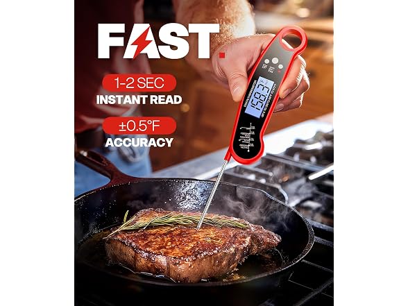 ONFIKY GAR-15 ONFIKY Digital Meat Thermometer, Red