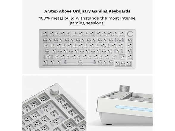 Glorious GMMK PRO 75% Barebones White Frame