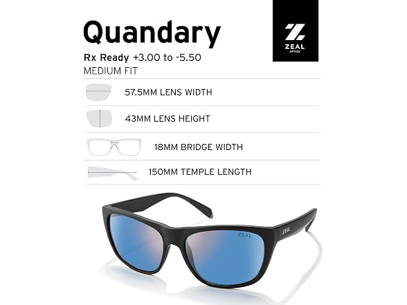 Zeal Horizon Blue Quandary Matte Black
