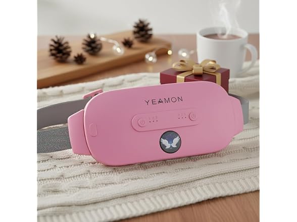 Yeamon Cordless Heating Pad Belt Pink