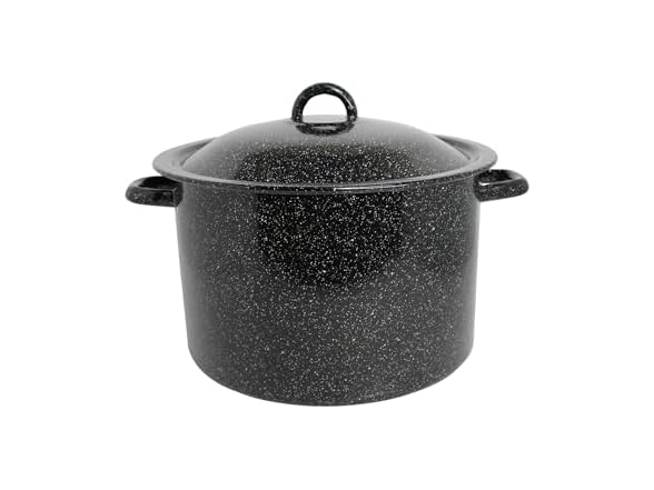 MIRRO 12.0qt Enamel Stock Pot, Black