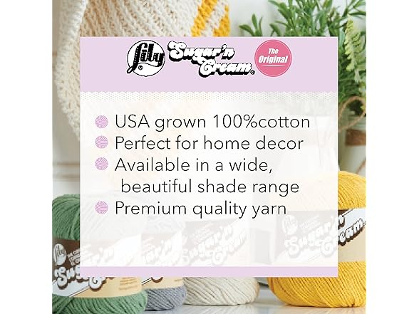 Lily Sugar'N Cream Hot Green Yarn - 6 Pack