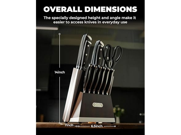 2025 Kitchen Knife Set with Block