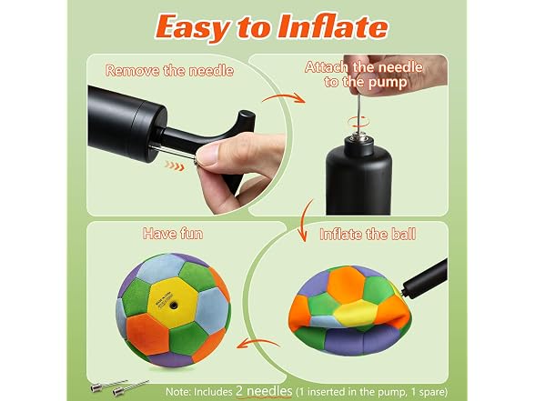 UBeesize Soft Indoor Soccer Ball with Pump
