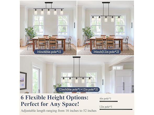 Dining Room Light Fixture Over Table, 5-Light Kitchen