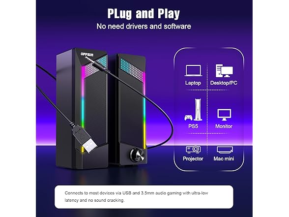 OFFSIR Computer Speakers