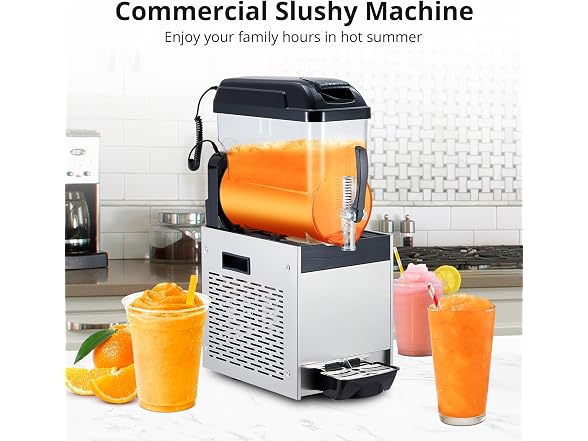 500W Commercial Slushie Machine Single Tank 12L