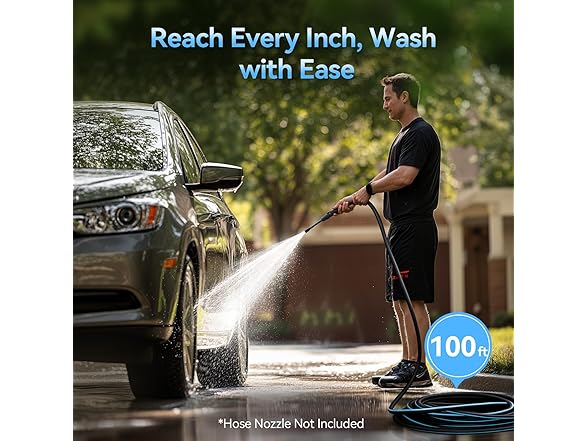 Relhost Garden Hose 100 ft x 5/8", Flexible Heavy Duty Water (Open Box)