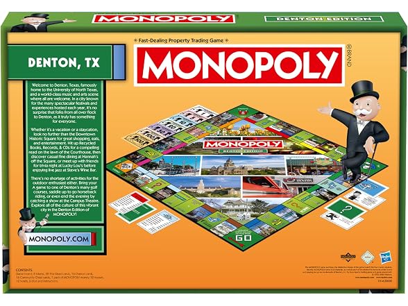 Monopoly Board Game Denton TX Edition