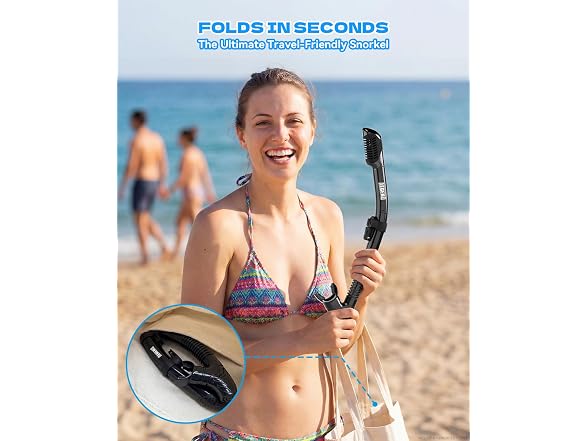 Aegend Foldable Dry Snorkel Adult Youth