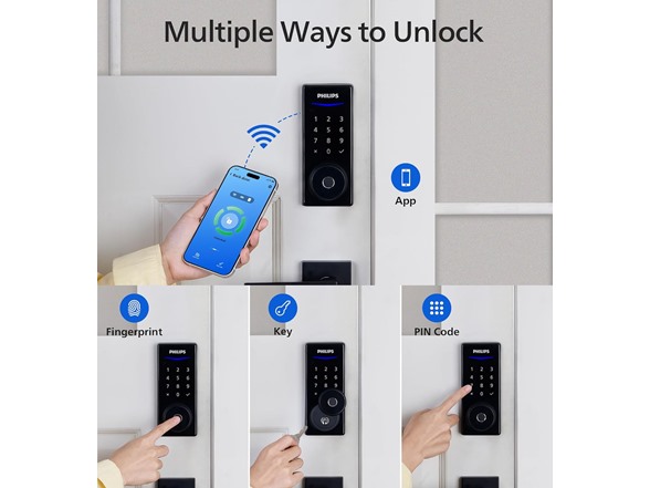 Philips Wi-Fi Smart Door Lock, Keyless with App