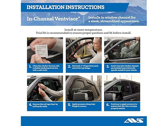 In-Channel Rain Guard 2018 - 2024 Toyota Camry