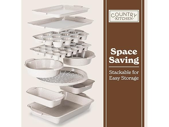 Nonstick Stackable Bakeware Set