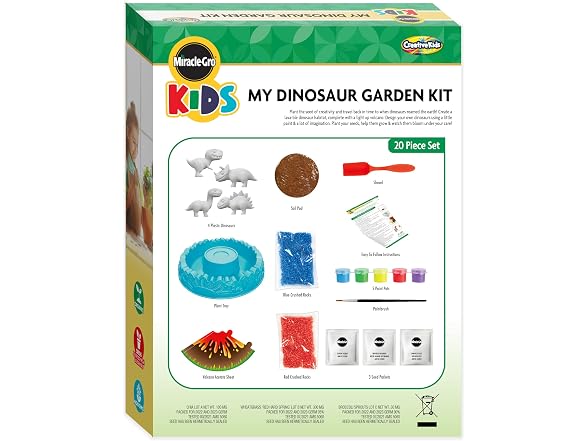 Creative Kids Miracle GRO Dinosaur Garden Kit, Multicolor
