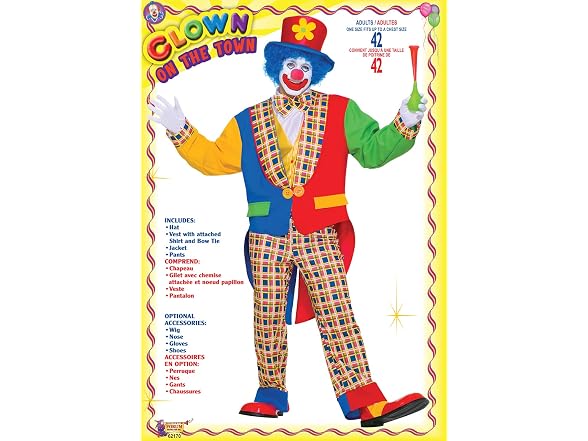 Men's Clown On The Town Costume (Standard)