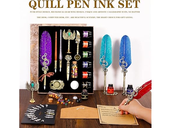 NC Quill Pen and Ink Set, Including Quil