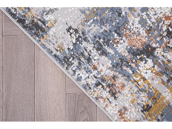 L'Baiet Elena Blue Distressed 2x6 Runner Rug