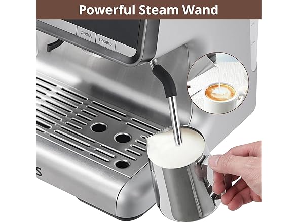 Espresso Machine with Grinder & Milk Frother 