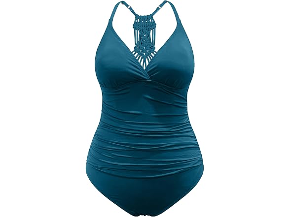 Hilor Women (16) Macrame Back Bathing Swimsuit