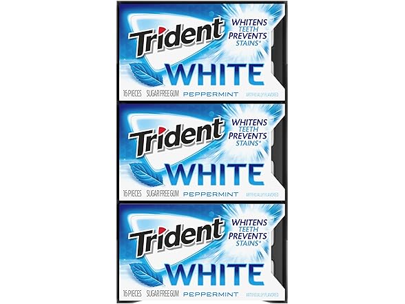 9PK Trident White Peppermint Sugar-Free Gum
