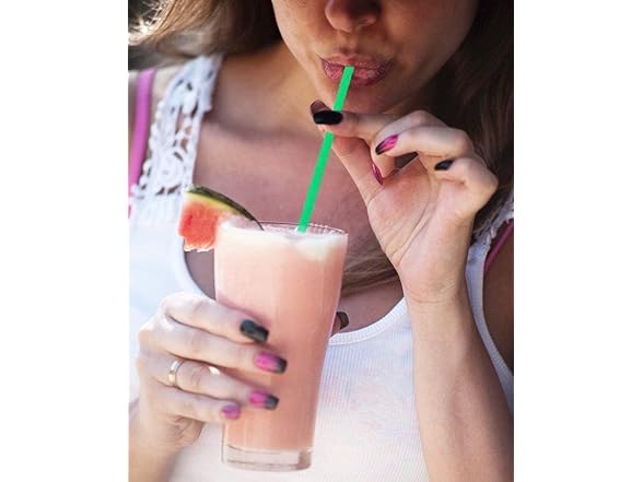 (4,000 ct) Green Smart Products Compostable Green Straws