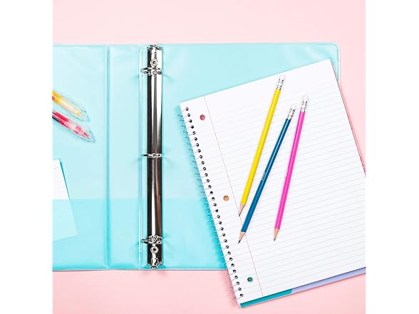 Yoobi | 1 Inch Binder - Blue Flamingo