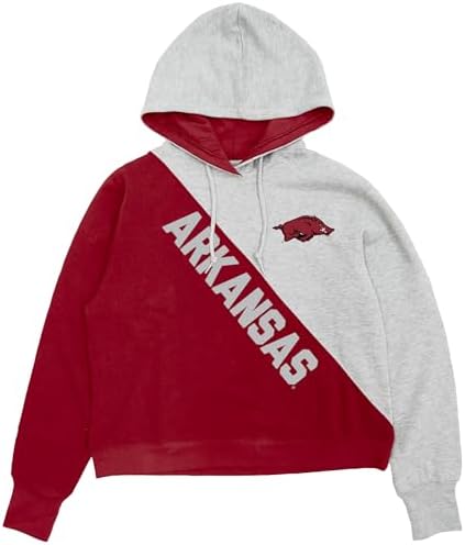 Blue 84 Standard NCAA Officially Licensed Diagonal Colorblock Hooded Sweatshirt, Team Color, Large
