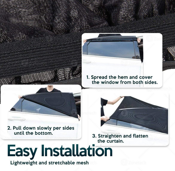 Zone Tech SS0014 Mesh Side Window Shade Set of two - Gallery 9