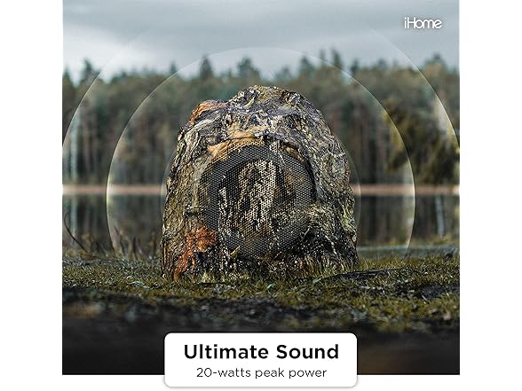 iHome Mossy Oak Wireless Rock Speaker Set