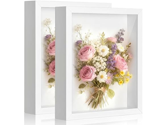 Shadow Box Frame 8x10 - 3 Pack Wood