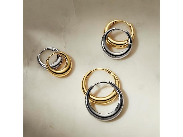Amazon Essentials Sterling Silver 30mm Hoop