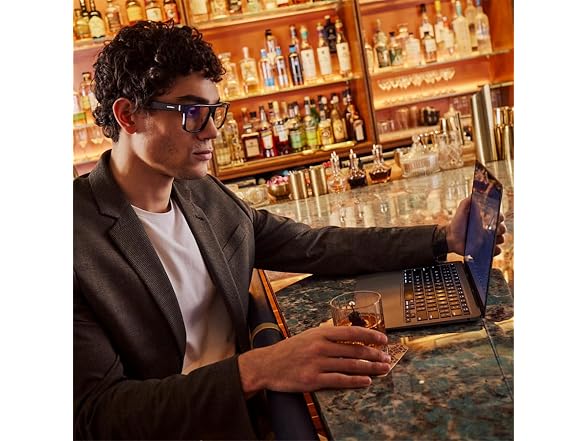 (NEW) Carrera Smart Glasses with Alexa Smart audio glasses, Sprinter black frames with blue light filtering lenses