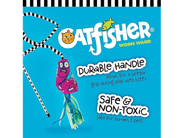 Worm Wand Organic Catnip Interactive Toy