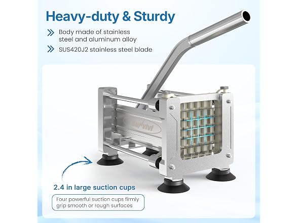 SUNVIVIPRO Commercial French Fry Cutter