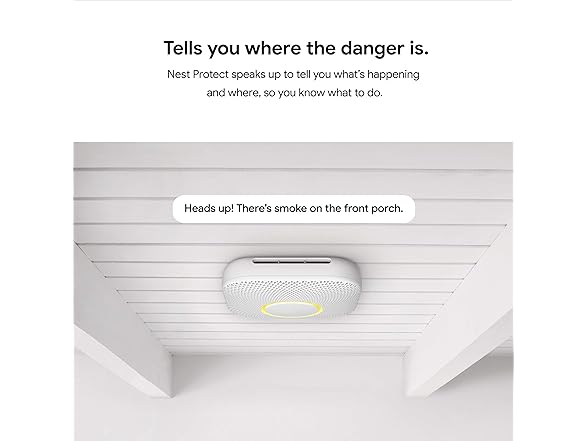 Google S3006WBUS Nest Protect, S3000BWES, 2nd Gen, Battery, 3-Pack Alarm-Smoke Carbon Monoxide Detector, 3, White (Open Box)