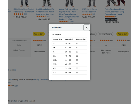 IZOD Men's (2XL) Men's Silky Fleece Sleep Pant