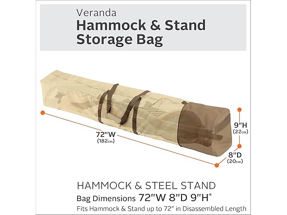Veranda Water-Resistant 72" Patio Hammock Storage Bag