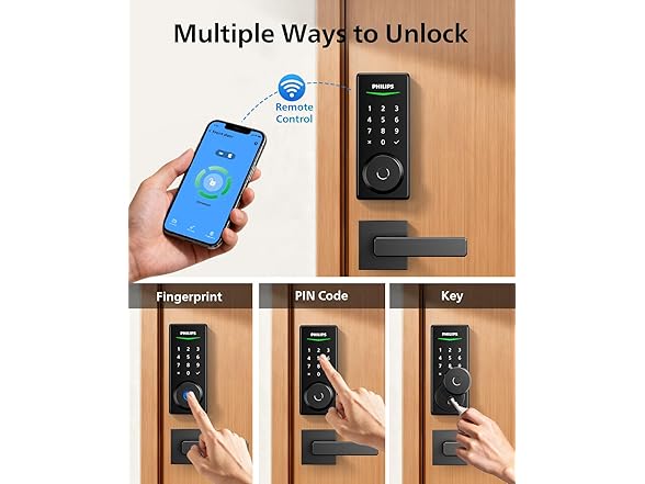 Philips 4000 Series Wi-Fi Fingerprint Touch Deadbolt