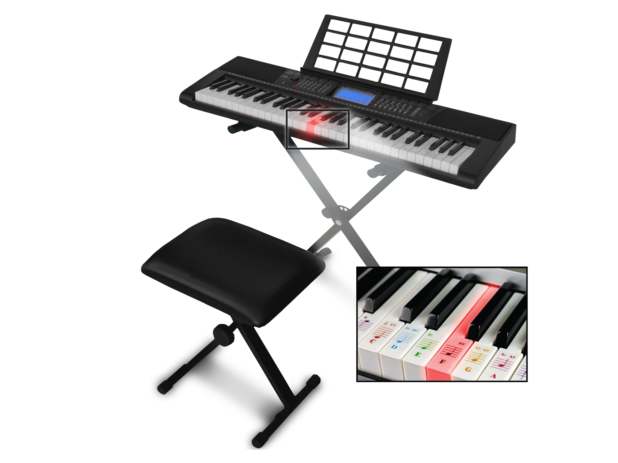 61-Key Light-Up Learning Keyboard Bundle - Gallery 17
