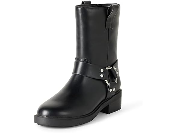 The Drop Women's Lilith Short Moto Boot with Buckles