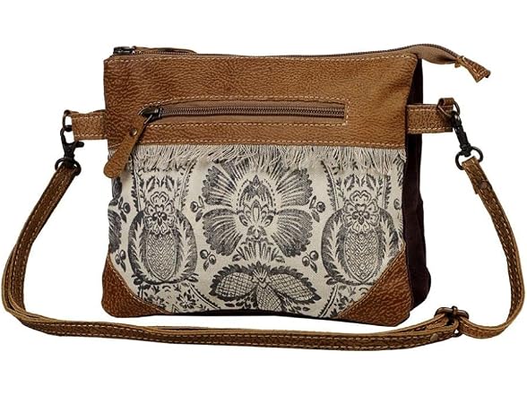 Myra Bag Nifty Small & Cross Body Bag Upcycled Canvas & Leather S