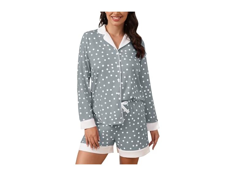 Fkeep Women Button Down Pajamas Sets Satin Sets - Gallery 16
