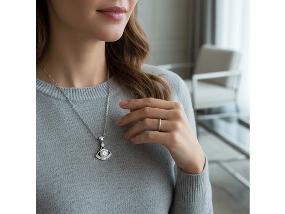 Moissanite Diamond Arc Necklace