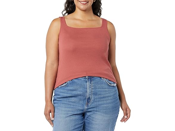 Amazon Essentials Women's Slim Fit Squar