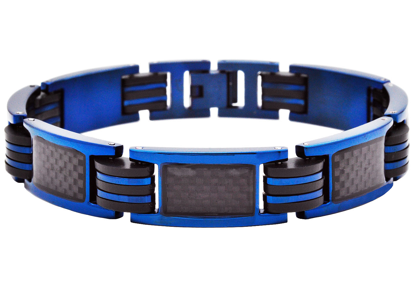 Stainless Steel Carbon Fiber Bracelet - Gallery 7