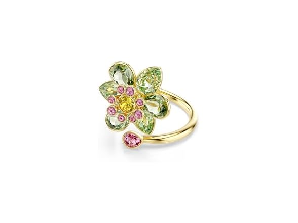 Swarovski Idyllia Flower Open Ring Grn
