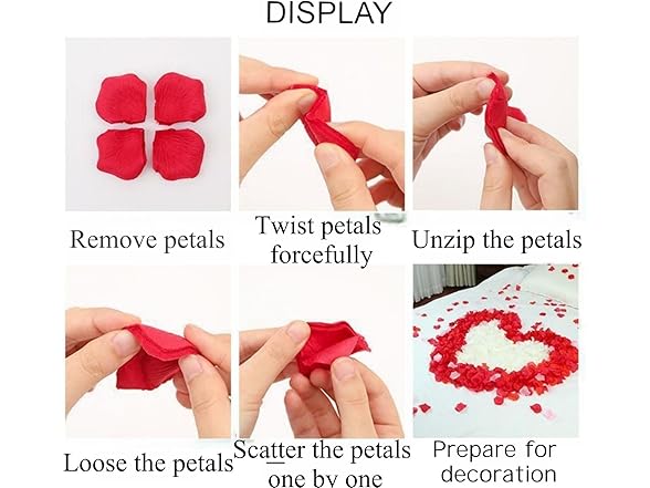 SIWEN Artificial Rose Flower Petals